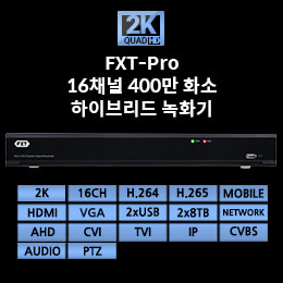 FXT - Pro 16채널 400만 화소하이브리드 녹화기(하드미포함)